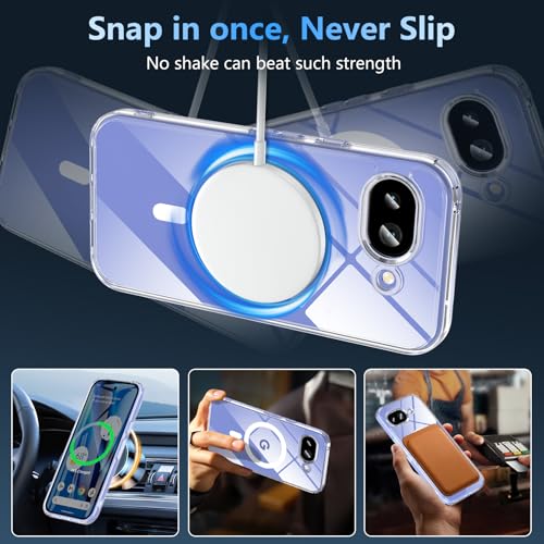 Coque transparente Google Pixel 10A fine et compatible MagSafe pour vos déplacements