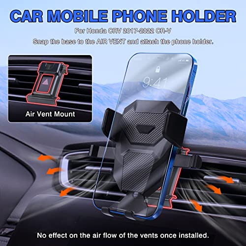 Karltys Compatible With Cell Phone Holder Honda Crv 2017-2022 Cr-V Accessories Car Mobile Phone Holder Air Vent Mount For All 4-8Inch Phones Hands Free Thick Case Friendly Fully Adjustable Stand #TOP1