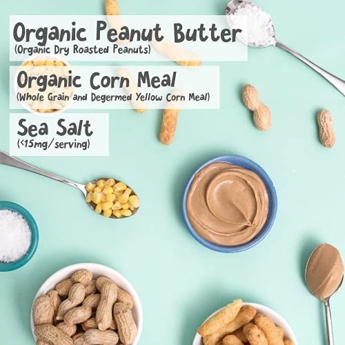 Puffworks Baby Organic Peanut Butter Puffs, Perfect For Early Peanut Introduction For Allergy Prevention, Plant-Based Protein, Usda Organic, Gluten-Free, Vegan, Non-Gmo, Kosher, 0.5 Ounce (Pack Of 12) #TOP4