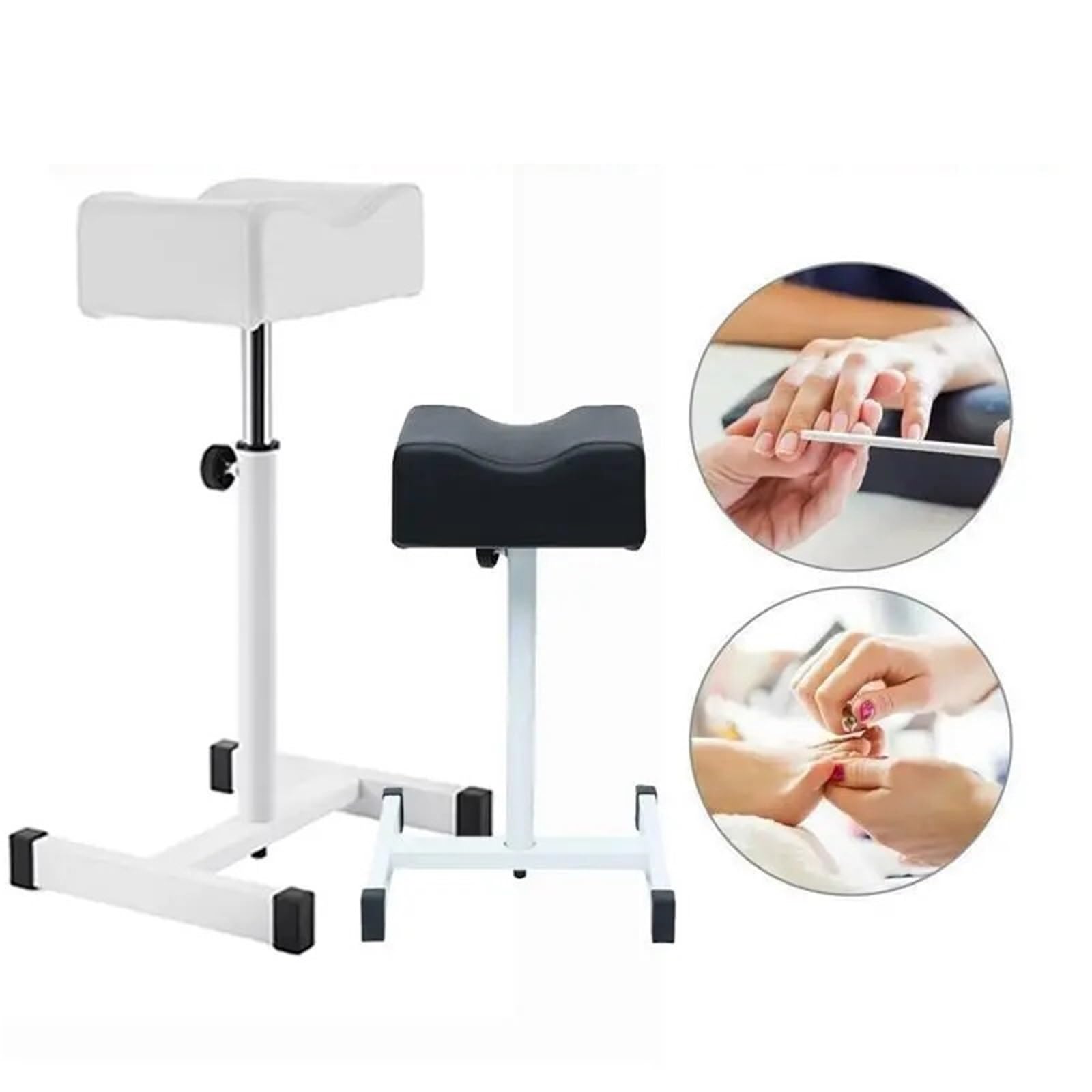 Poggiapiedi Pedicure Manicure Sgabello for pedicure Poltrona for salone di bellezza for ascensore Poggiapiedi Panca for unghie for sgabello for spa for massaggio(Black)
