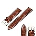 Produktbild Meaningg Uhrenarmband Leder 20mm 22mm 24mm Uhrenarmband Braun Schwarz Frau Mann Uhrenarmbänder aus Echtem Leder Armband Gürtel Uhr Zubehör, Braun, 22mm