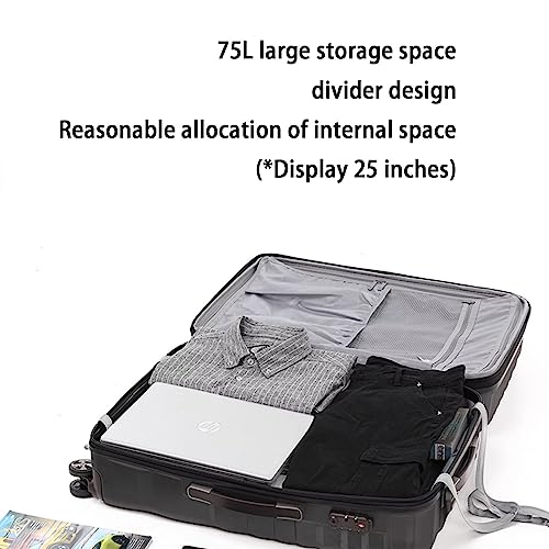 Expandable Spinner Wheel Luggage,Suitcase Luggage with Spinner Wheels,Aluminum Alloy Thickened and Smooth Pull Rod, Lock,Red-20 in (Black 25 in)4