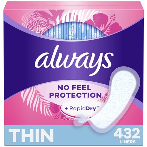 Always Delgados protectores diarios sin tacto, absorción regular, sin perfume, 216 unidades