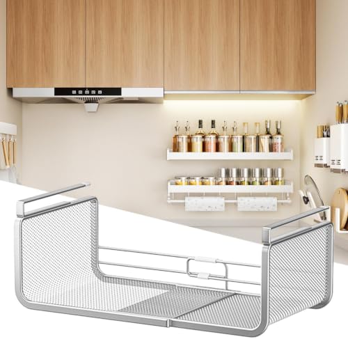 Rangement multifonction extensible sous étagère pour désencombrer