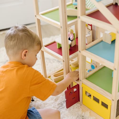 Melissa & Doug 2462 Hi-Rise Wooden Dollhouse thumb #3