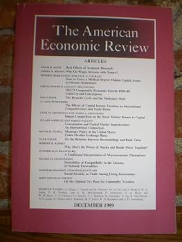 Paperback The American Economic Review - December 1989 Book