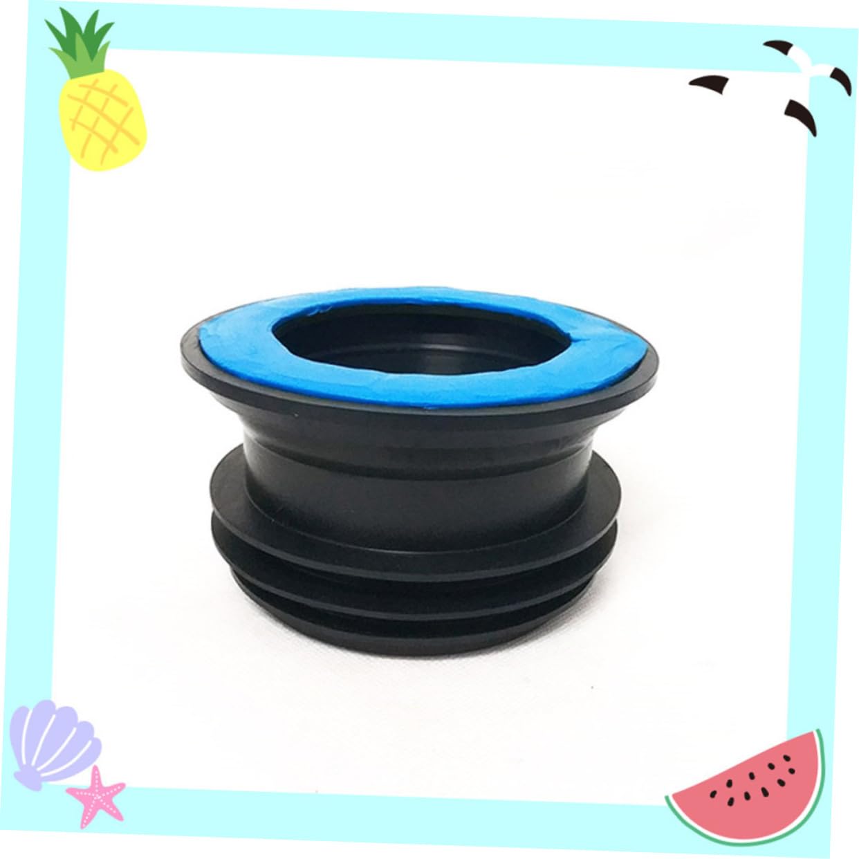 iplusmile 2 Pezzi Guarnizione Per Wc Anello Copriwater Guarnizione Per Wc Flangia Per Wc Anello Di Tenuta Per Scarico Gomma Blu