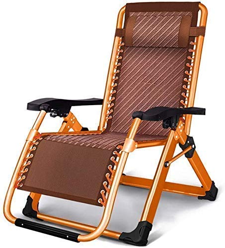 WOTZOV Sun Lounger Chair, Outdoor Adjustable Reclining Sun Loungers With Pillow Lounger Recliners Portable Zero Gravity Recliner Chairs For Deck Patio Beach Yard