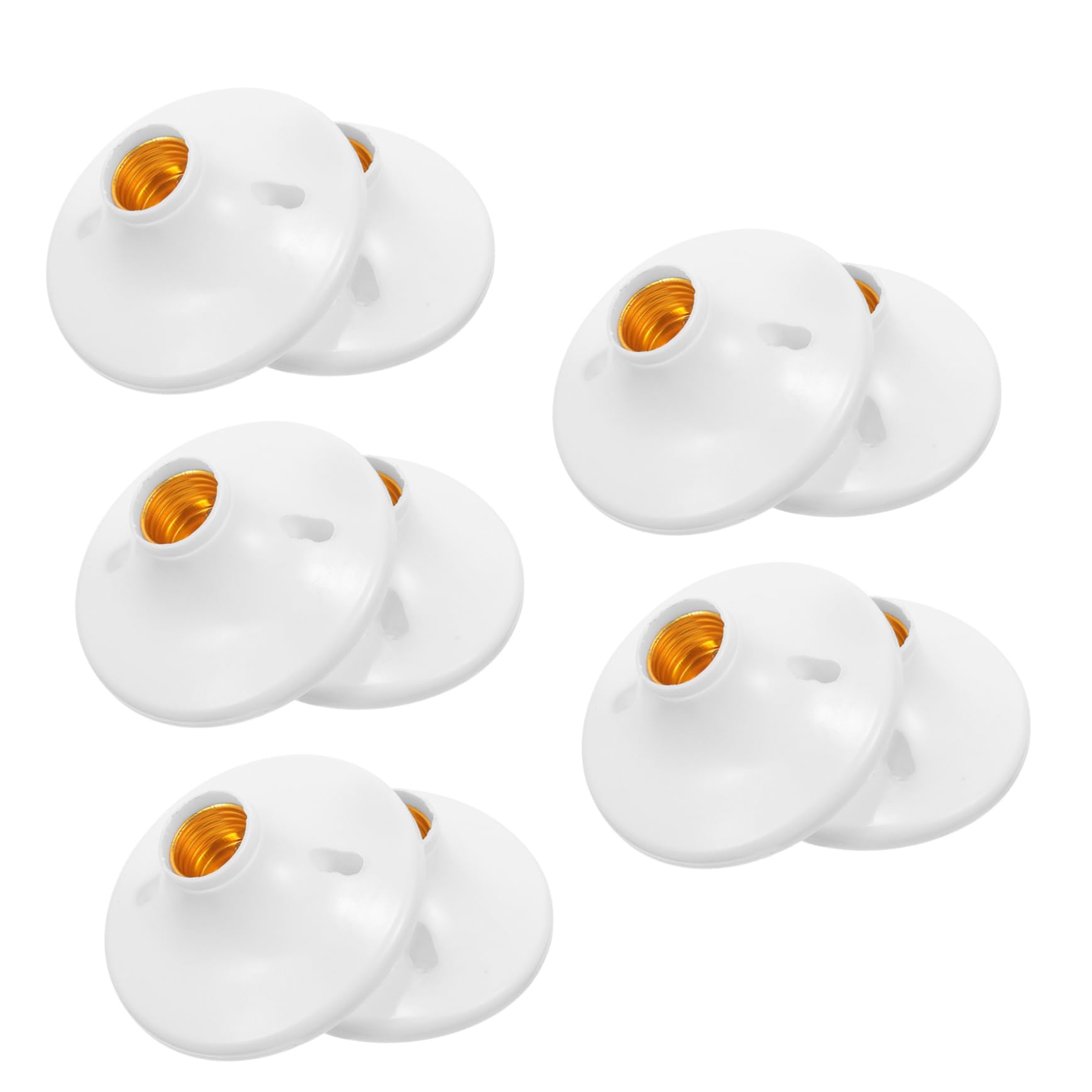 Homoyoyo 2 Sätze Teiliges Lampenfassung Flache Bauform Einfache Installation Langlebiger Kunststoff Kompatibel Mit Schraubglühbirnen Vielseitiger Lampensockel Für 10 Stück * 2