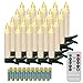 Produktbild FREEPOWER 20er LED Weihnachtsbaum Kerzen Kabellos mit Fernbedienung Timer Flackern Dimmbar Warmweiß Weihnachtskerzen Lichterkette Christbaumkerzen Außen Wasserdichtmit 20 Batterien