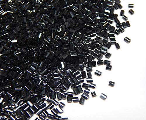 Perlin 5000 Black Glass Seed Beads, 2 mm Round, 100g, Blue,Bronze,Gold,Silver,White, 2mm