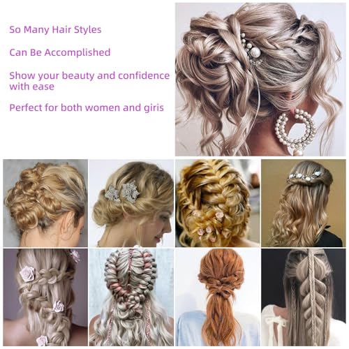 24PCS Multi-Color Topsy Tail Hair Tool - Large & Small 2 Sizes Hair Loop Styling Tool Set Hairs Pull Through Tools, French Braids, Ponytails, Hair Pull Through Tool for Women and Girls