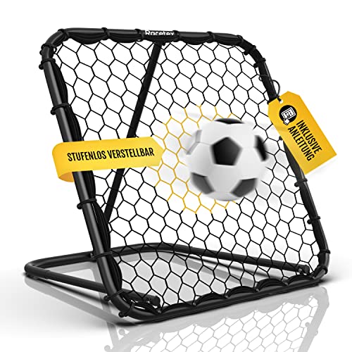 Racetex Rebounder für Fußball Kinder [STUFENLOS VERSTELLBAR] - Fußball Rebounder Kinder und Jugendliche - Prellwand Fussball für EIN besseres und abwechslungsreiches Training Cover