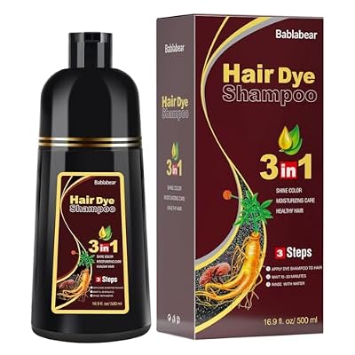 Bablabear Brown Hair Dye Shampoo and Scalp Exfoliator Scrub
