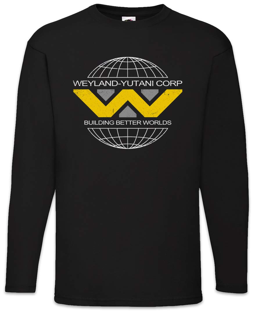 Urban Backwoods Men's Black Weyland Yutani Ii Long Sleeve T-Shirt Size L