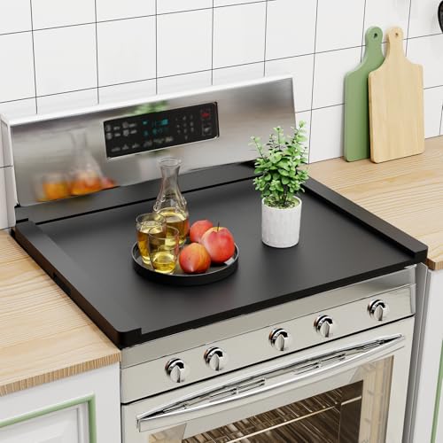 Oenalw Wooden Noodle Board Stove Cover 30x22 Black