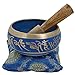 4 Inches Hand Painted Metal Tibetan Buddhist Singing Bowl Musical Instrument for Meditation with Stick and Cushion