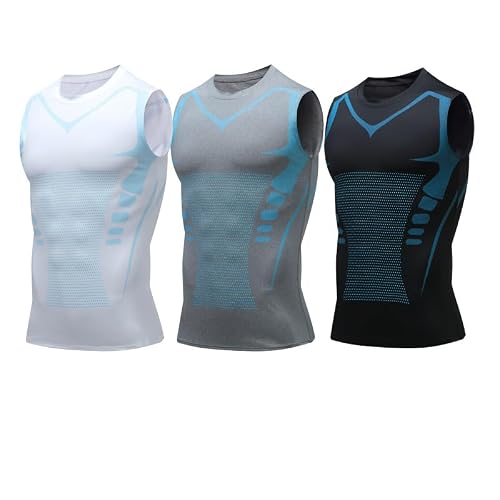 Vestes pour hommes, Chandails à manches courtes à séchage rapide pour hommes, gris, XL-XXL – vue 5