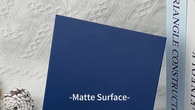 Image of 2 Pcs 12x12 Inch 1 /8 in Thickness Dark Blue Plexiglass Panel One Sided Glossy One Sided Frosted Plexiglass for DIY Items