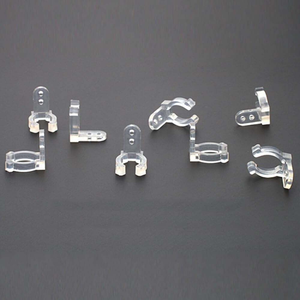 GQL 10pcs Mounting Clips Plastic Brackets (Diameter 12mm) for 220V Tube Light Round LED Rope Lgiht Accessory