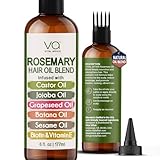 Blend Of Pure Rosemary Oil For Hair Growth With Castor, Batana, Jojoba Oil-Infused With Biotin & Vitamin E-Blend of Effective Hair Oils for Hair Growth-Strengthening Treatment-By Vital Affair-6 Fl Oz