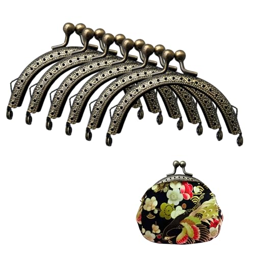 ZCLGOOD 3.3-Inch Metal Purse Frames, 6-Piece Antique Bronze