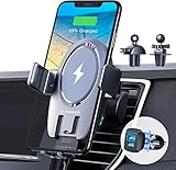 【Automatisch und Elektronisch】Einfachste Einhandbedienung und 360 °verstellbar : Der Kfz Handy Halter besitzt einen starken Mini Motor mit exaktem Mechanismus.Die Klammern schließen und öffnen sich schnell und automatisch,wenn Sie ihr Handy in die Auto Handy Halterung legen und die Knöpfe an beiden Seiten drücken.Der Kugelkopf ist um 360° frei drehbar,die Navigation kann horizontal und vertikal verwendet werden.Konzentrieren Sie sich während der Fahrt und fahren dadurch bequem und sicher.