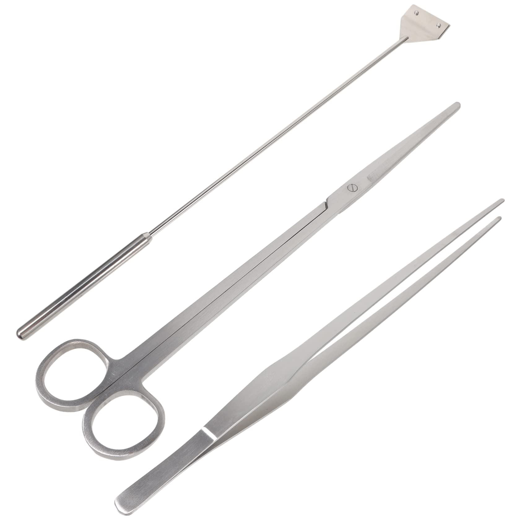 Kit de Limpieza para Peceras de Metal Plata para Acuario | Agua Salada, 1 Juego, Limpieza Acuario, Raspadores de Algas, Limpiador Pecera