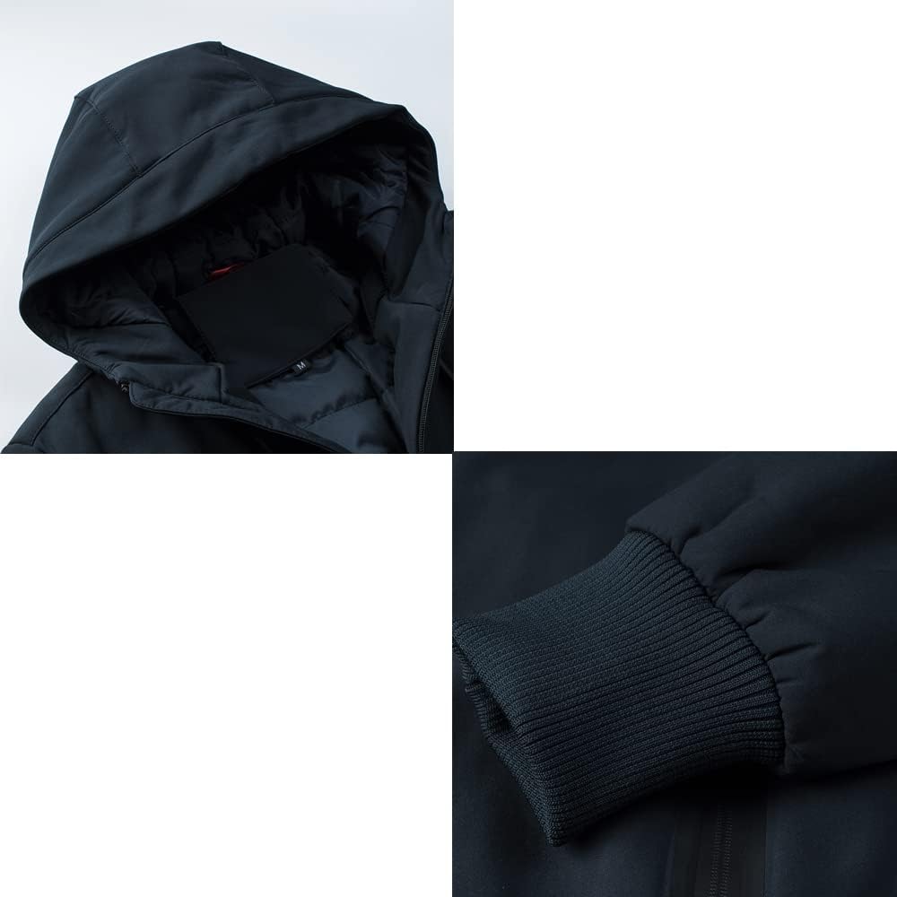 TONY BACKER Giacca Jacket Uomo Invernale Softshell Impermeabile Antivento con Cappuccio Giacca Calda Giubbotto Uomo Trekking Casual 3351