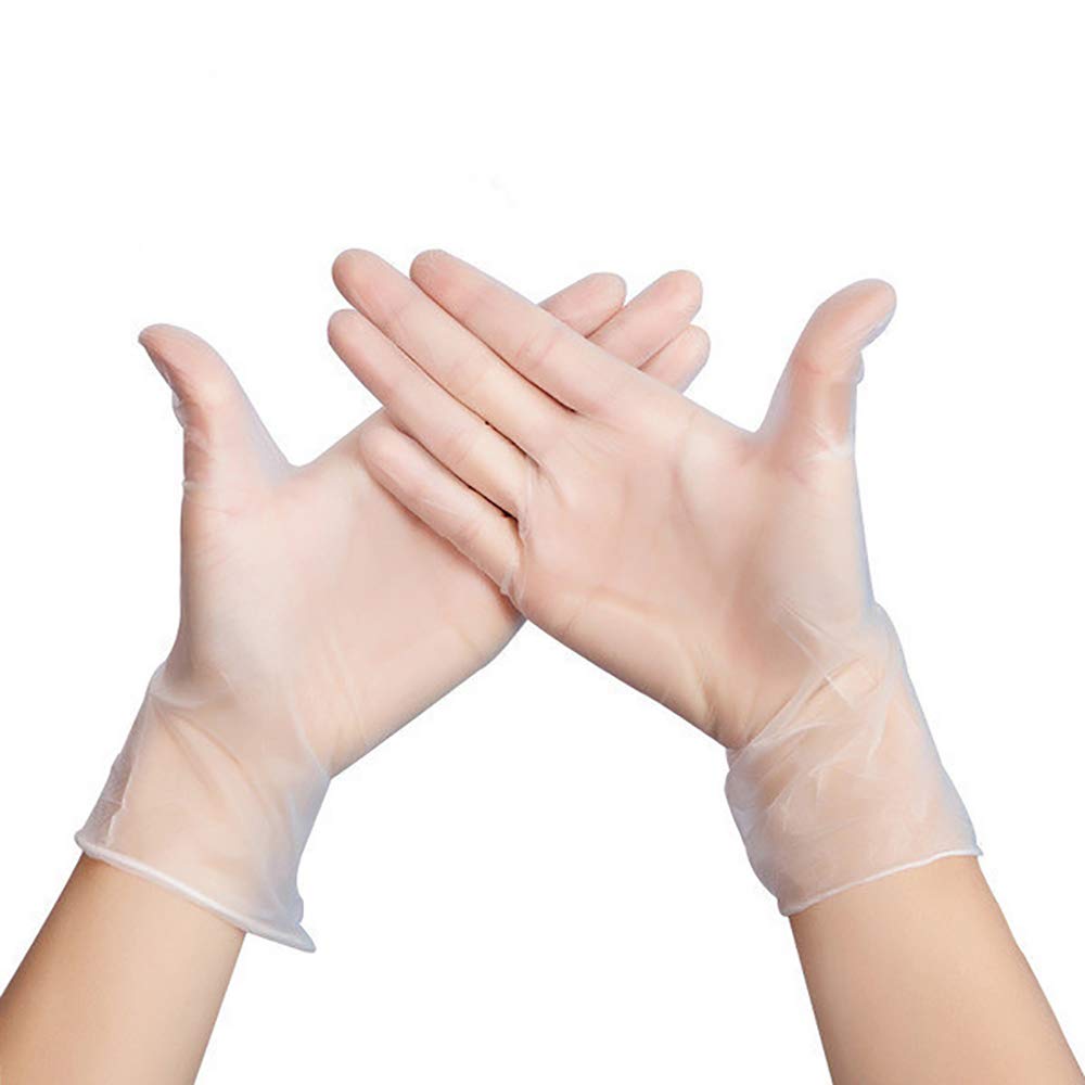 WANGCY Disposable Vinyl Gloves, Protective Gloves Multipurpose Dust-Free Powder Free Gloves Transparent Durable for Daily Use