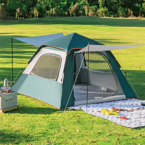 Carpa familiar tipo cabaña impermeable para camping 5-6 personas miniatura 7