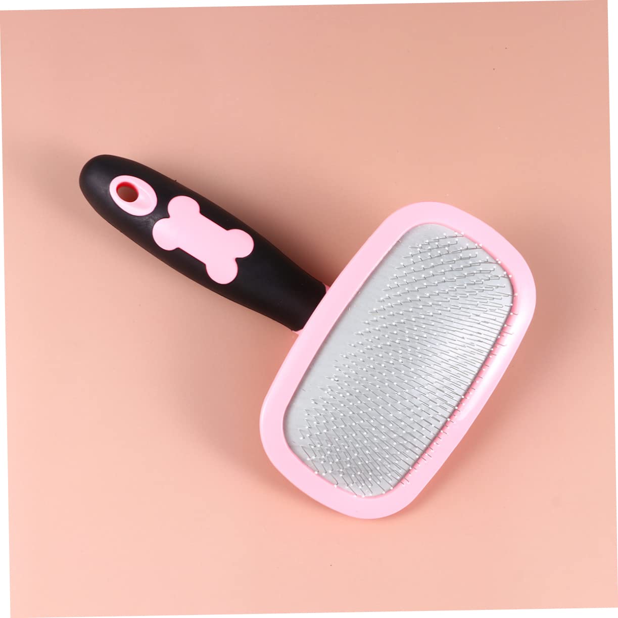 Happyyami Rotatable Pet Grooming Comb Large Pink Cleaning Tool for Dogs Cats Ergonomic Grip Effortlessly Removes Tangles Loose Hair Dander Pet Care Grooming