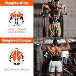 Premium Dip Belt for Weight Lifting - 440lb Capacity, 37" Adjustable Chain, Universal Fit for Pull-Ups, Dips, Squats & Push-Ups (Durable Stainless Steel & Comfort Nylon) - Image 3