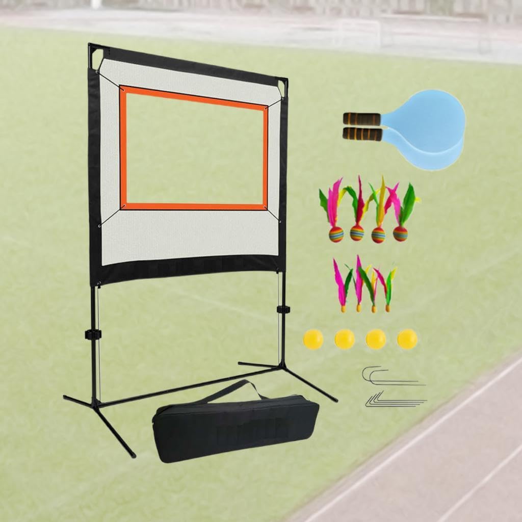 Set di Rete da Badminton Facile da installare con Racchette e volani, Versatile Esperienza di Gioco in Spiaggia e in Giardino, Pratica per Adulti, Set