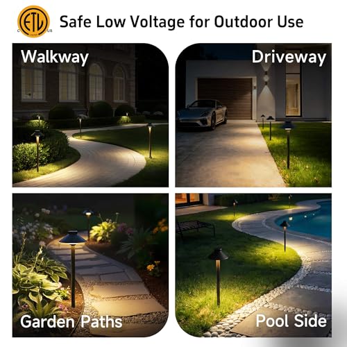 Solar Pathway Lights Outdoor 12-Pack