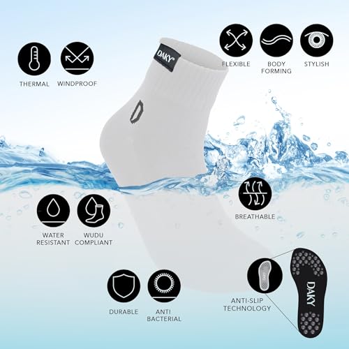 Calcetines impermeables con agarre antideslizante sobre el tobillo para ciclismo y running 3