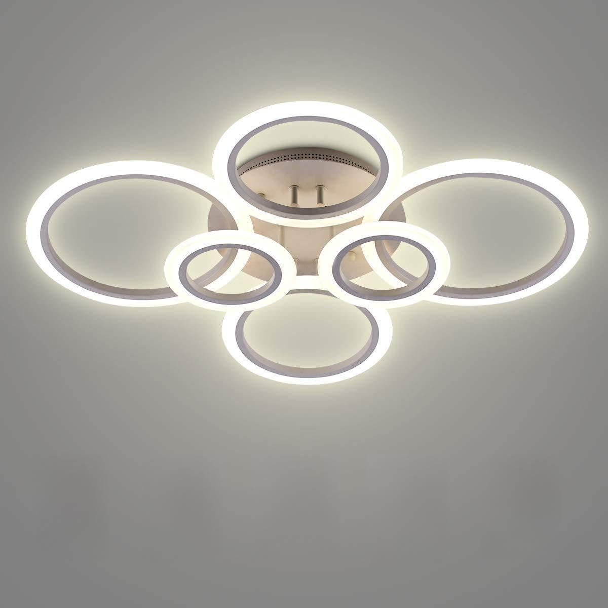 HYJAUSXB Chandelier, Modern Led Ceiling Lights with Built-in Light Bar, Dimmable Remote Control (3000K~6500K) Embedded Chandelier/6