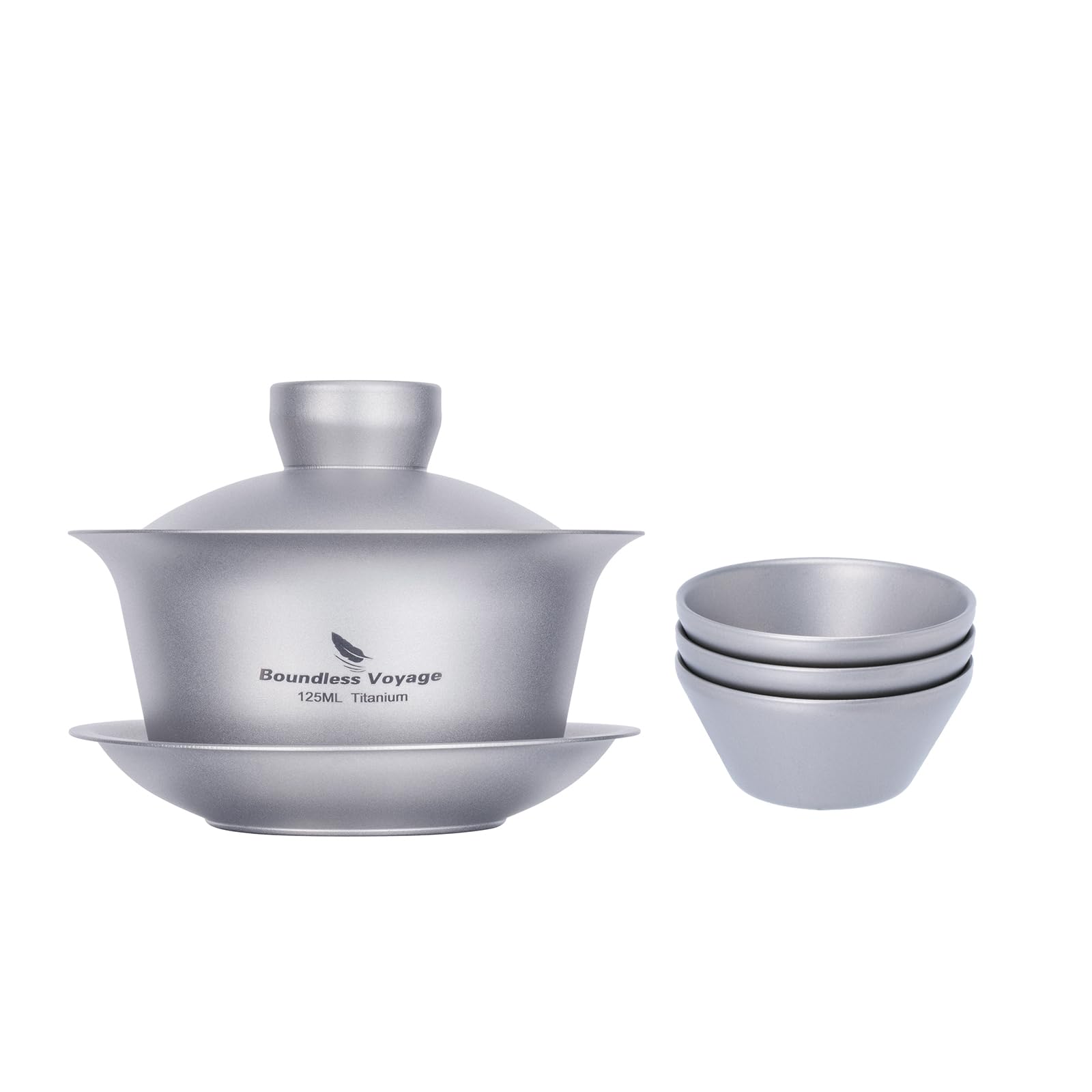 Gaiwan Kung Fu en titane 125ml ensemble léger portable bol chinois