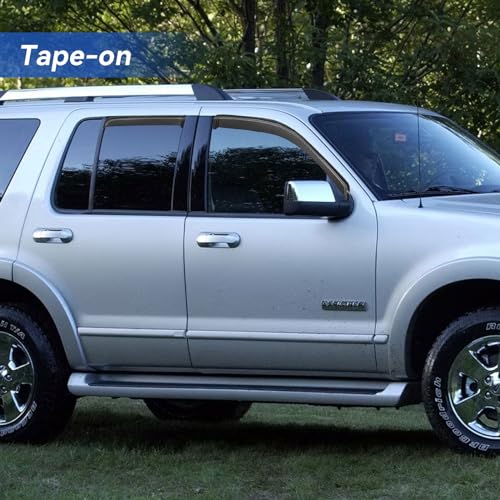 Image of Window Visors Rain Guards Shield for 2002-2010 Ford Explorer /Mercury Mountaineer, Out-Channel Window Vent Wind Deflectors Visors Shades for 2003-2010 Lincoln Aviator