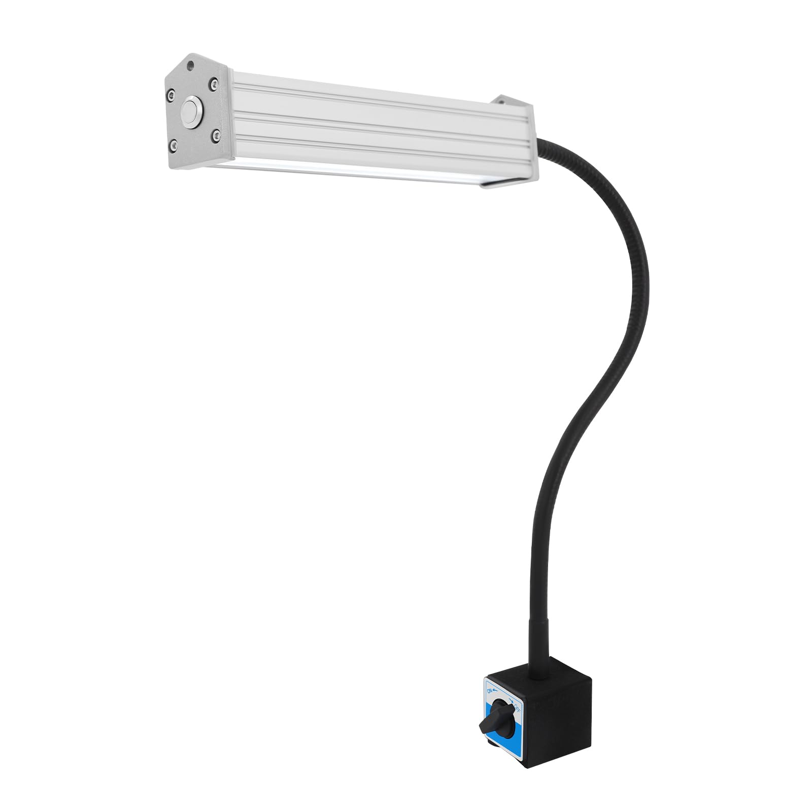 Magnetische Arbeitsleuchte LED Klemmleuchte 10W 60LED IP67 Werkstattlampe Schwanenhals Lampe mit 50cm Arm für Drehbank Maschinenleuchte Arbeitsleuchte Werkstatt 220V Stecker 6000K