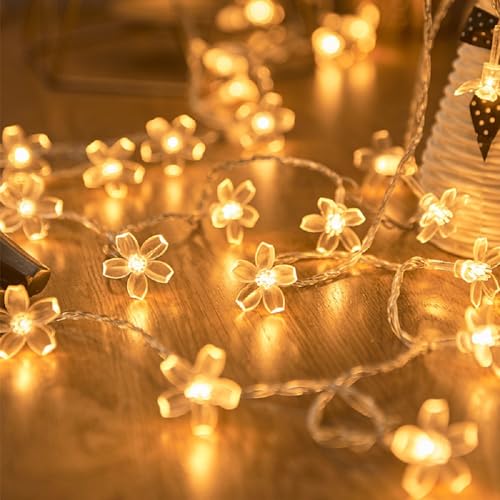 Wfggeh WLD0006 Flower String Lights, 10Ft 20 Led Usb Powered Cherry Blossom Fairy String Lights cover