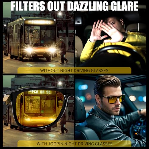 Image of Joopin Polarized Sunglasses Men Women UV400 Protection, Big Chunky Square Sun Glasses, Designer Shades Retro Sunnies Driving