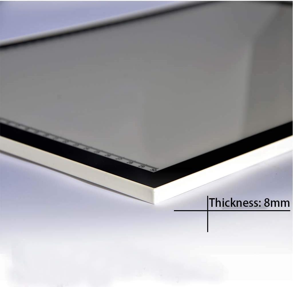 Light Box Portable Led Tracer Dimmable Acrylic Uniform Light Panel Built-in Eye Mask Ultra-Thin Lightbox Drawing with Ruler Diamond Painting Industrial Drawing Artist Ske,A3