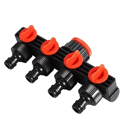 Bhaibandh 4-Way Water Tap Connector Adaptor Splitter Drip for Garden Home Irrigation