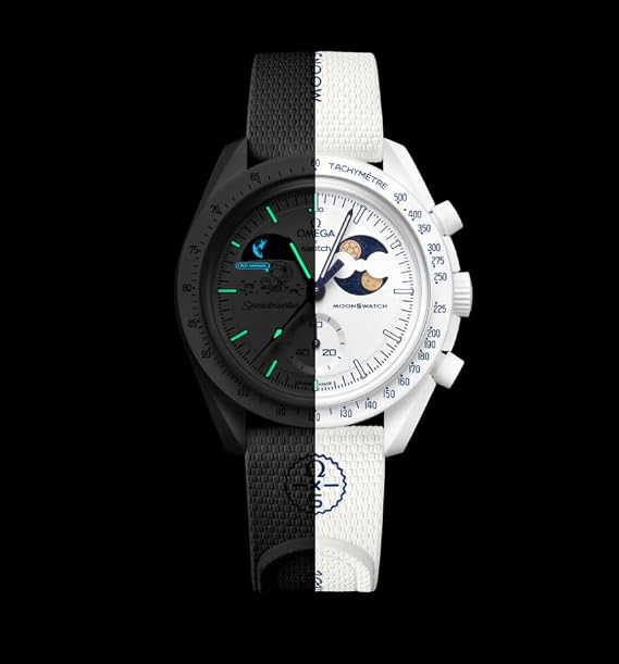 Swatch MoonSwatch Omega X Mission to Earthphase Moonshine Gold Cold Moon December Wrist Watch