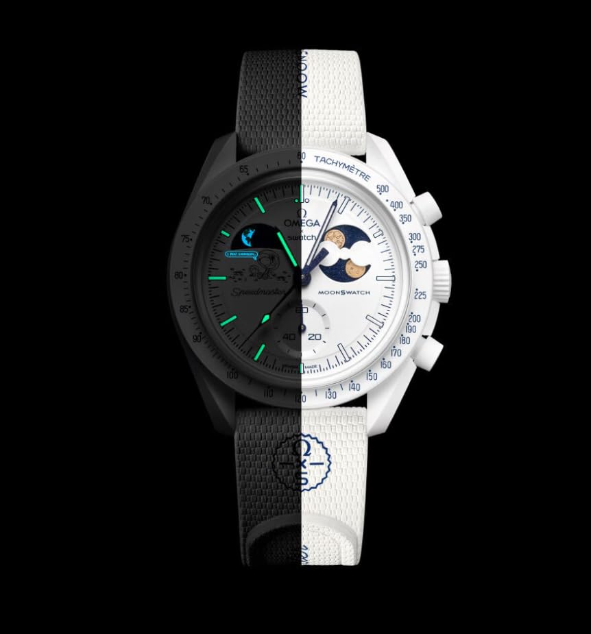 Image of Swatch MoonSwatch Omega X Mission to Earthphase Moonshine Gold Cold Moon December Wristwatch