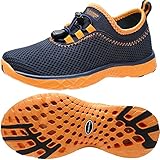 ALEADER Kid's Quick Dry Water Shoes Comfort Walking Sneakers Navy/Orange 13 M US Little Kids