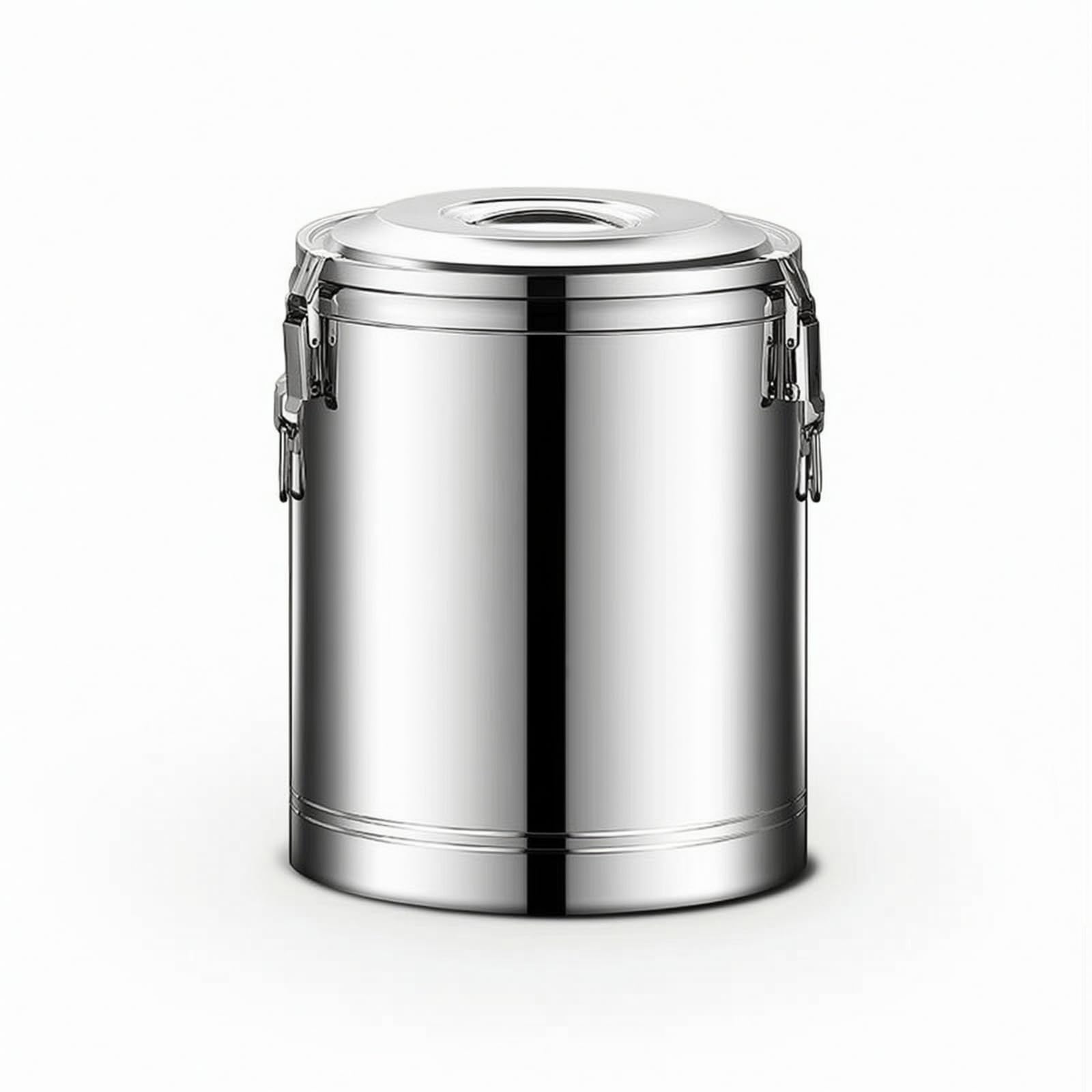 Dispensador de Bebidas Isotérmico Cubo Térmico Contenedor Térmico Olla Sopera Acero Inoxidable Cierre Seguro Adecuado para Restaurantes Catering Bufés Cafeterías, 40L, Sin Grifo