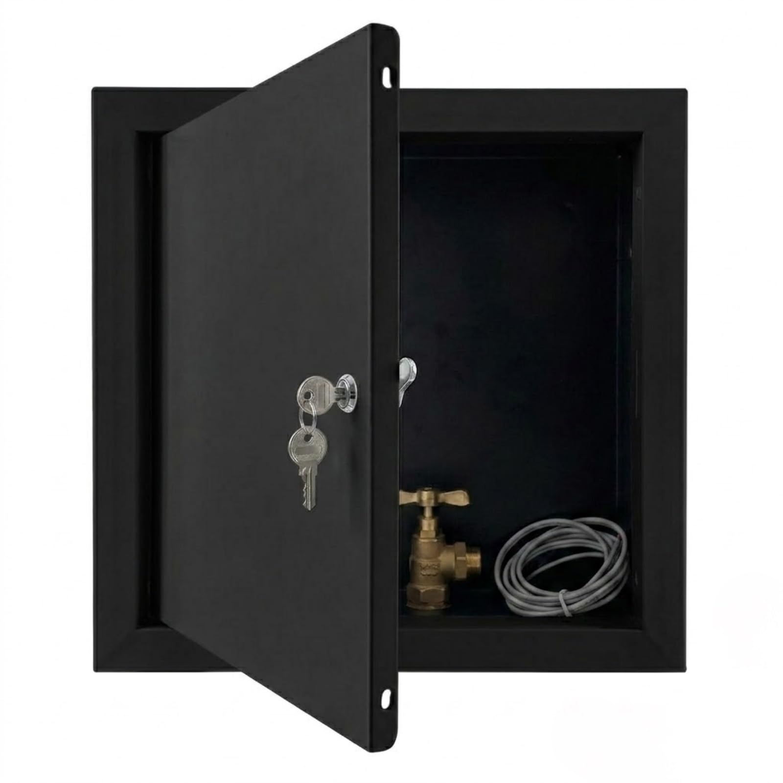 Yqyhnb Black Access Panel 300X300mm, Aluminium Inspection Hatch For Wall & Ceiling, Flush Fit Service Door For Plumbing & Electrical, Paintable Concealed Hinge, White(,60X50cm)