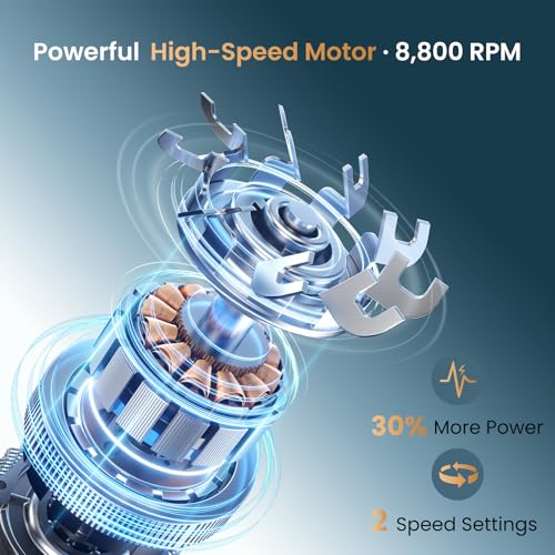 MAXGROOM® PRO 7D Head Shaver for Bald Men, Electric Head Razor with 7D Flexible Blades, Long Battery Life, IPX6 Waterproof, LED Display, 2 Speed Settings, Cooling Design, Premium Gifts for Men - Image 3